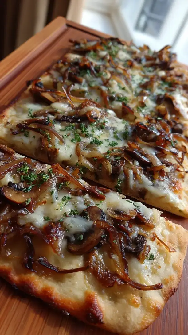 Caramelized Onion And Mushroom Flatbread
