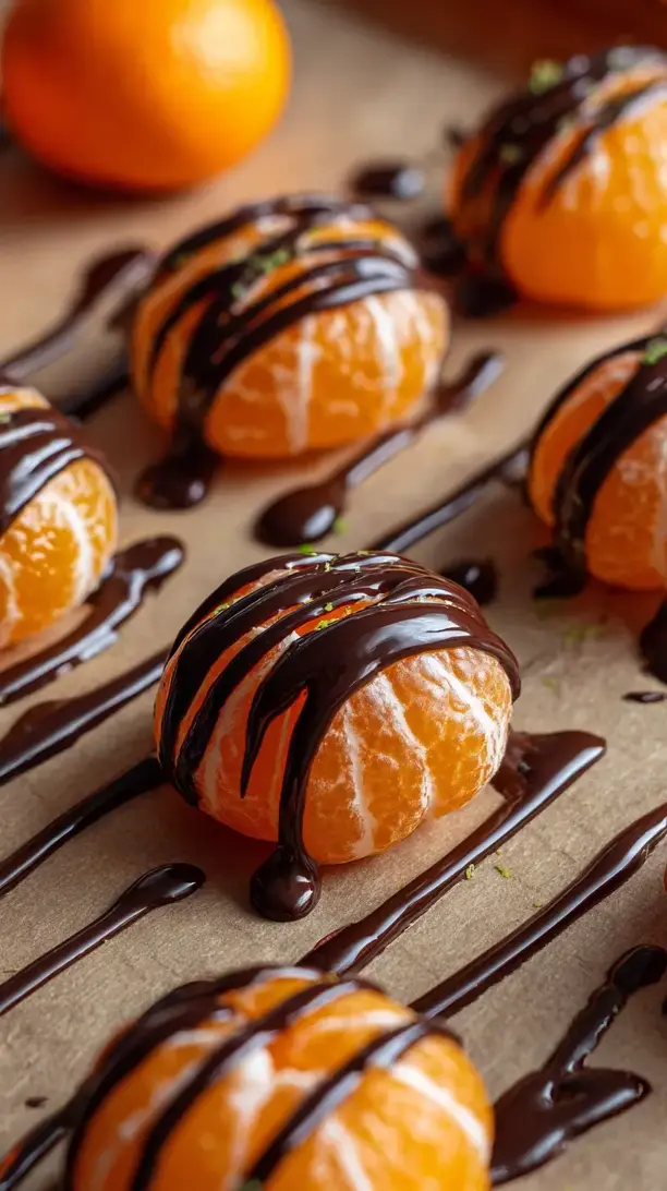 Chocolate Drizzled Clementines