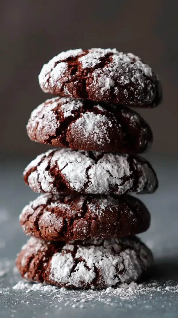 Coconut Oil Chocolate Crinkle Cookies
