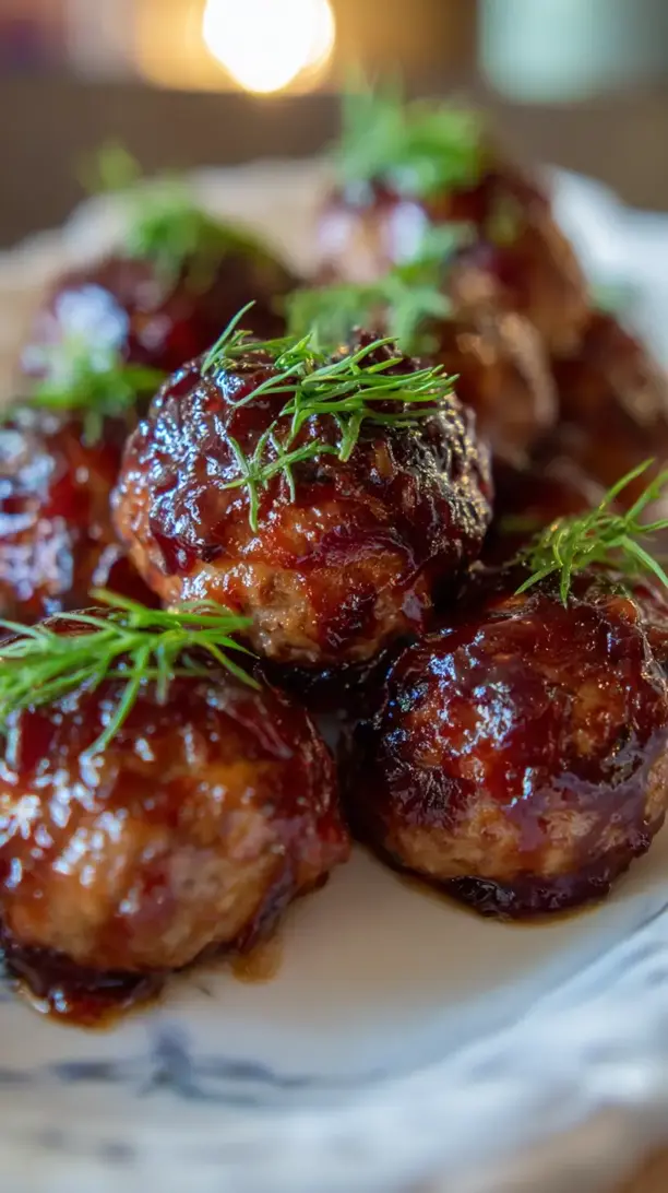 Cranberry Glazed Turkey Meatballs