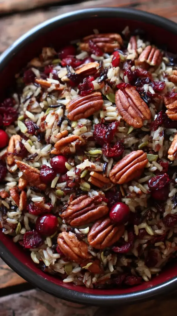 Cranberry Pecan Wild Rice Pilaf