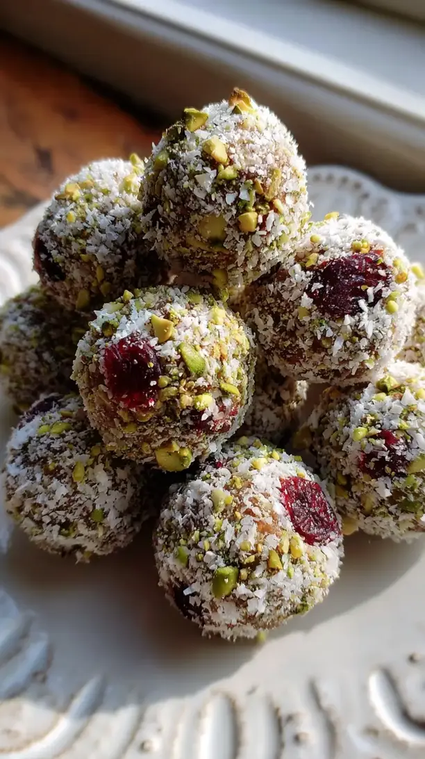 Cranberry Pistachio Snowballs