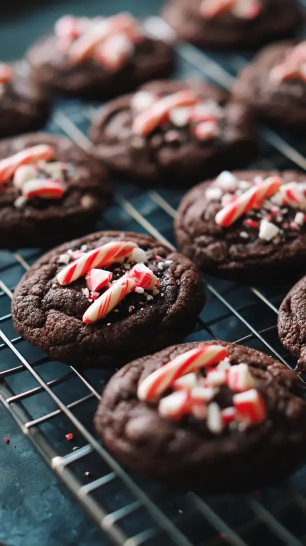 Dark Chocolate Peppermint Cookies