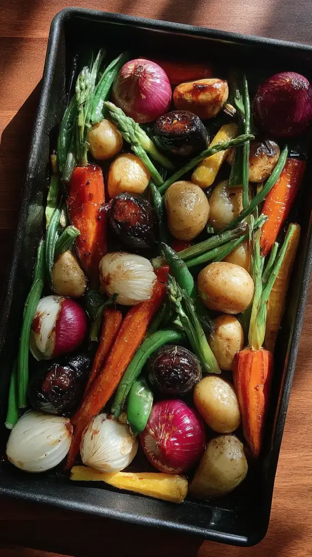 Ginger Miso Roasted Vegetables