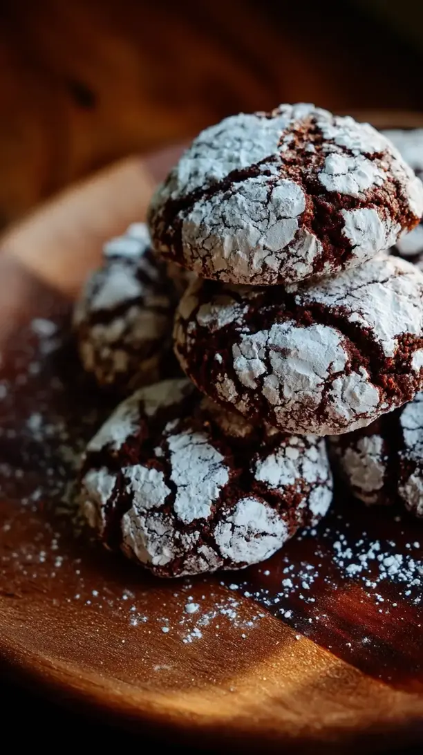 Gluten Free Chocolate Crinkle Cookies