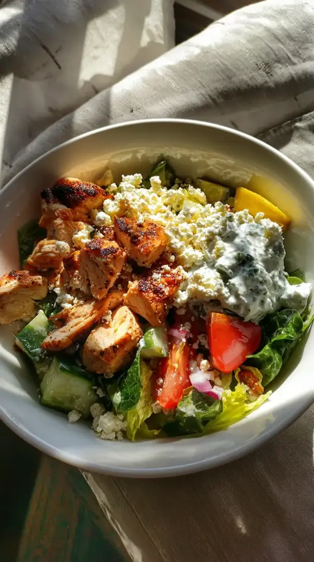 Greek Chicken Bowls With Tzatziki