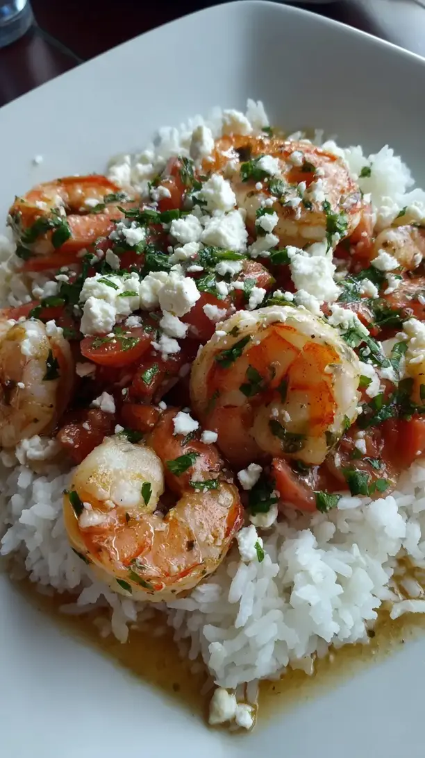 Greek Shrimp With Feta