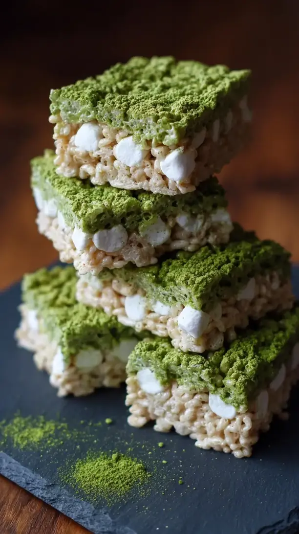 Green Matcha Rice Krispie Treats