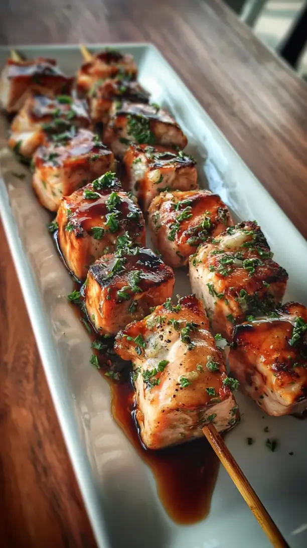 Grilled Salmon Skewers