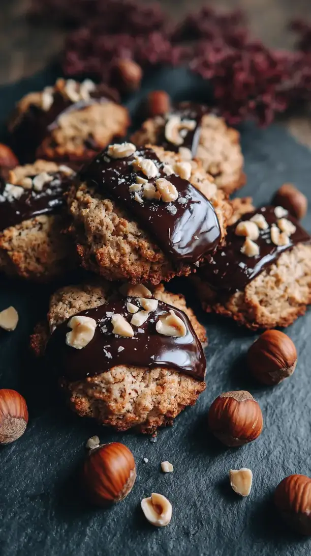 Hazelnut Chocolate Dipped Cookies