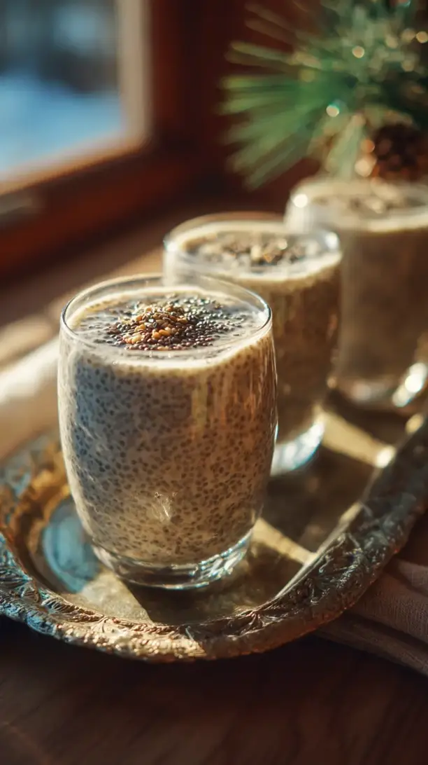 Healthy Eggnog Chia Pudding