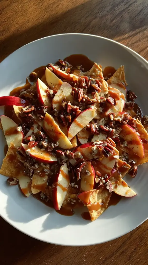 Holiday Spiced Apple Nachos