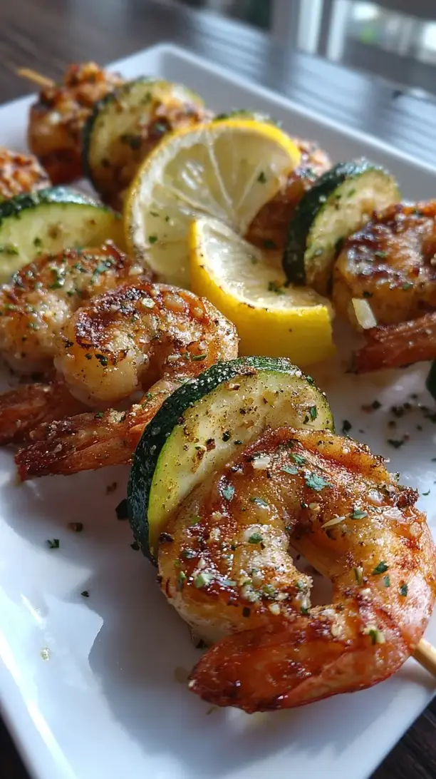 Lemon Garlic Shrimp Kabobs