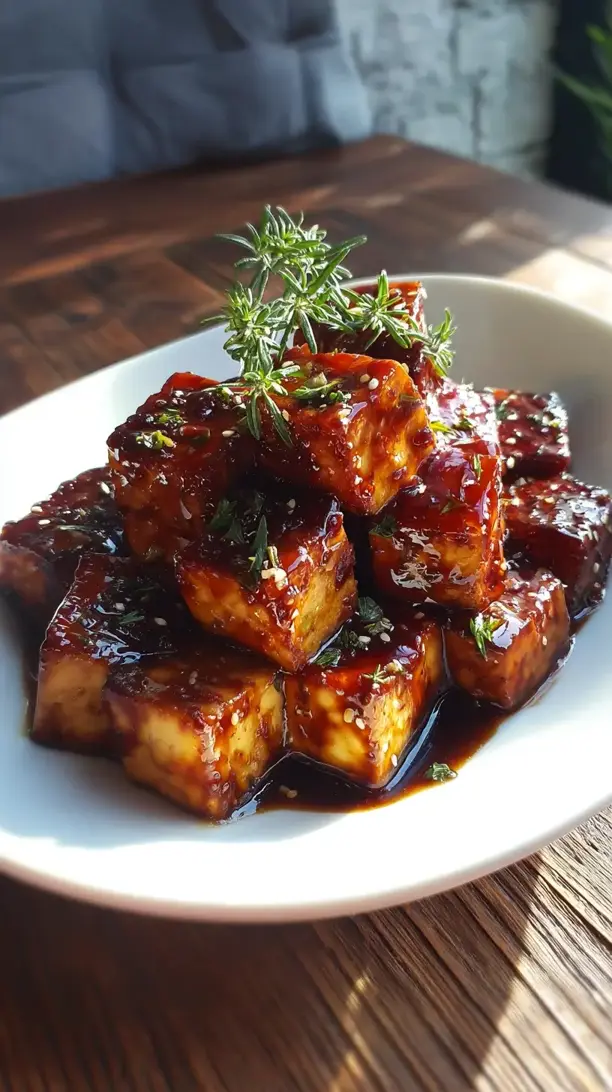 Maple Balsamic Glazed Tofu