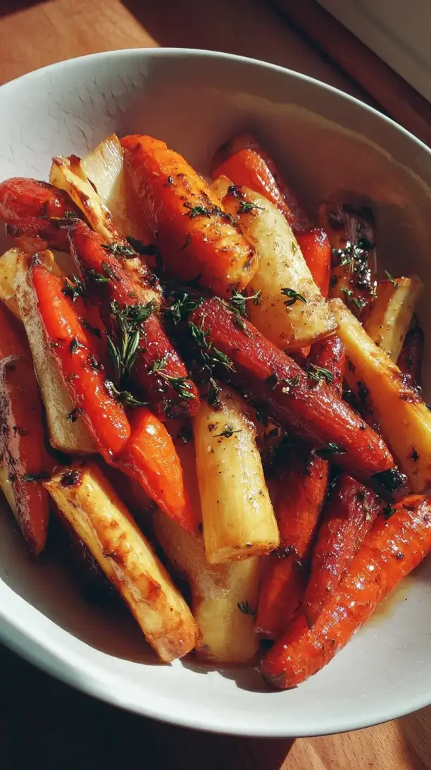 Maple Glazed Carrots And Parsnips