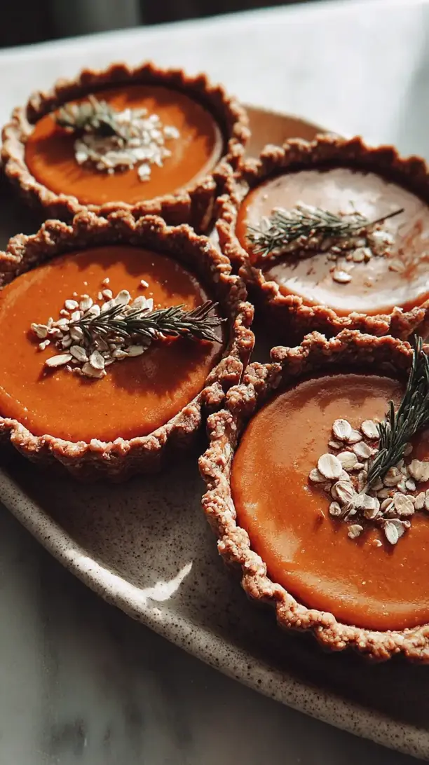 Mini Oat Crust Pumpkin Pies