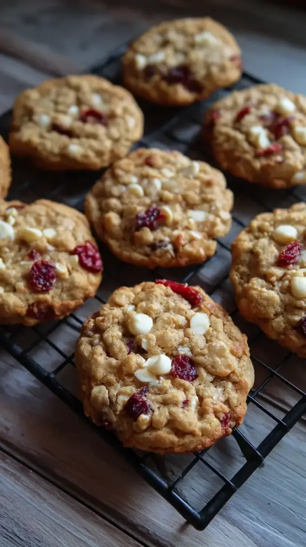 Oatmeal Cranberry White Chocolate Cookies