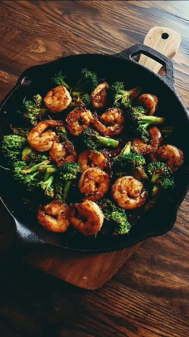 One Pan Shrimp And Broccoli