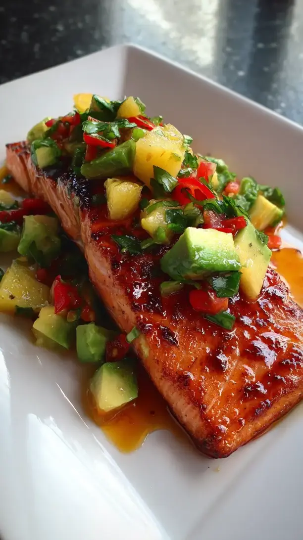Pineapple Salsa Salmon