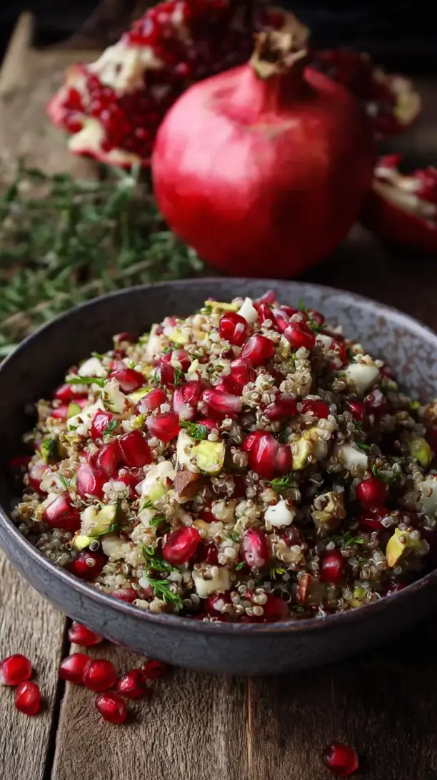 Pomegranate And Pistachio Quinoa Salad