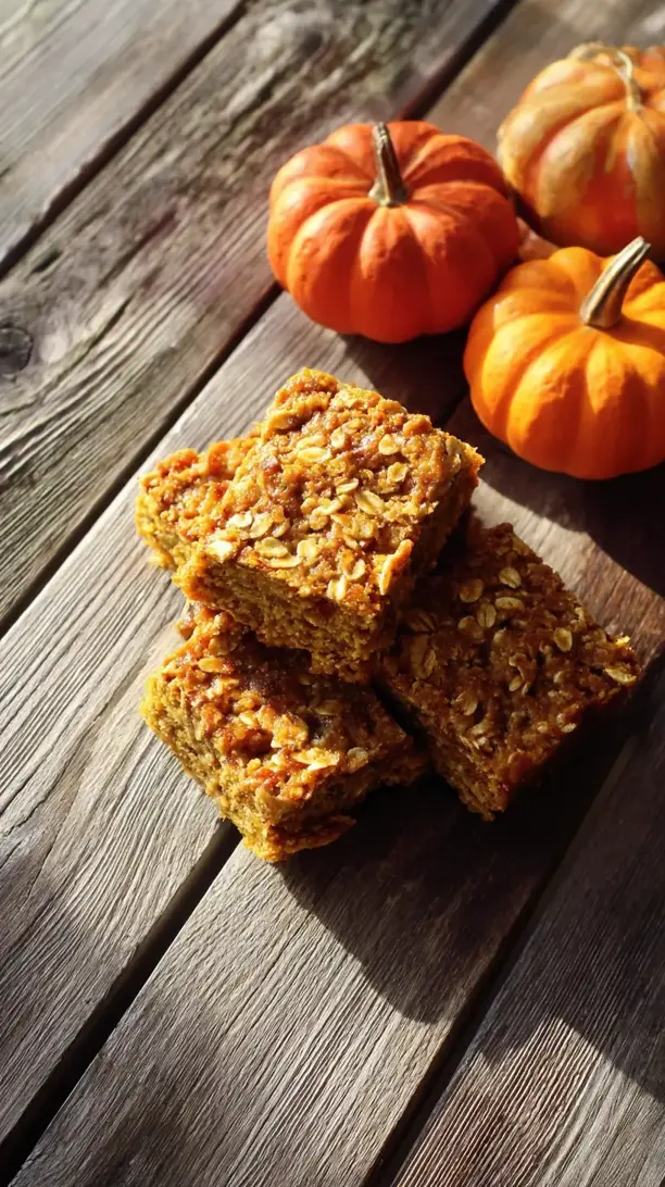 Pumpkin Oat Breakfast Bars
