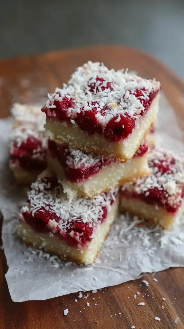 Raspberry Coconut Bars