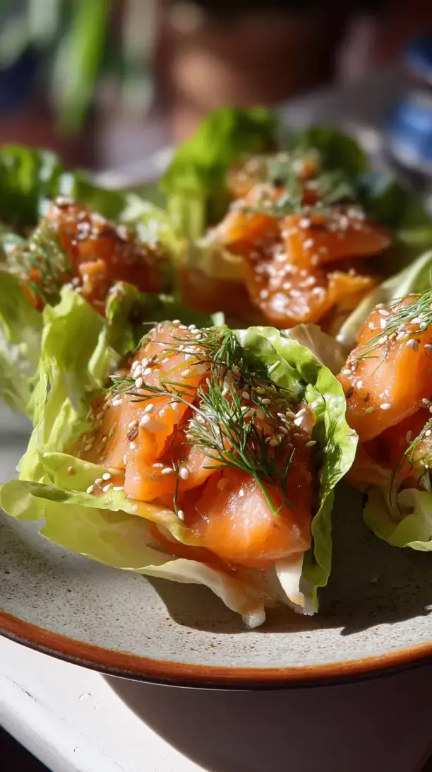 Salmon Lettuce Wraps