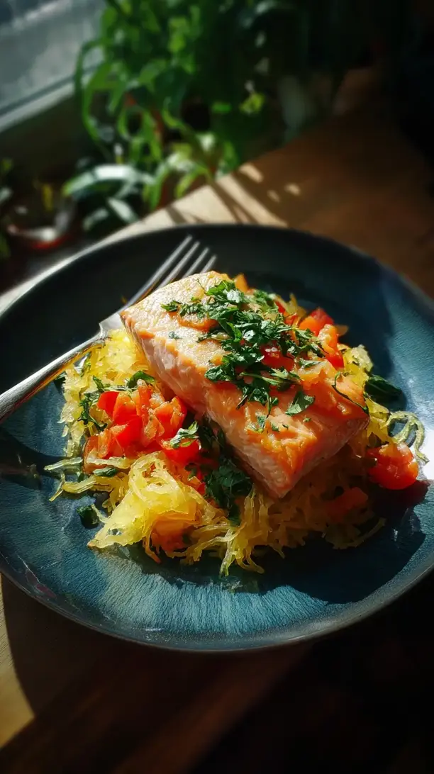 Salmon Spaghetti Squash