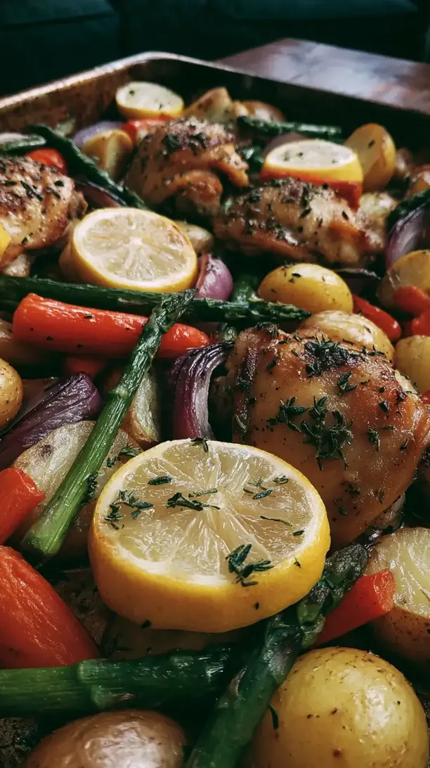 Sheet Pan Lemon Herb Chicken And Veggies