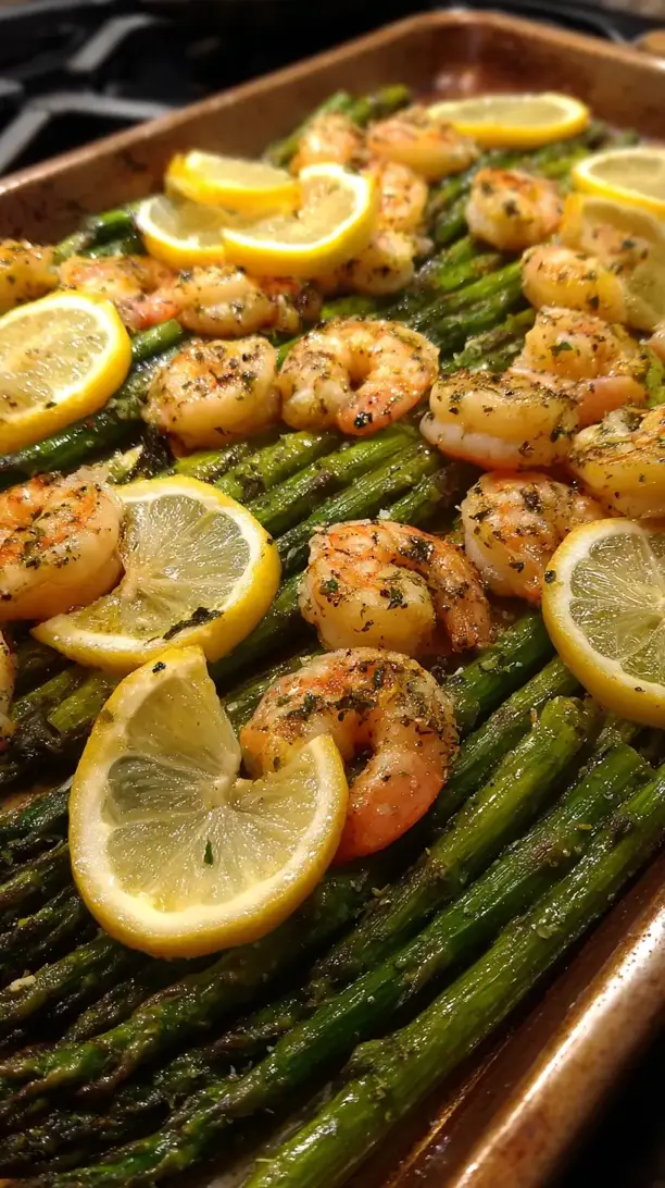 Sheet Pan Lemon Shrimp And Asparagus