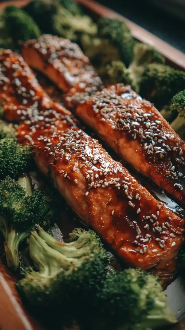 Sheet Pan Teriyaki Salmon And Broccoli