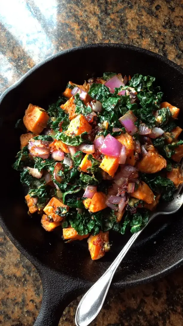 Sweet Potato And Kale Hash