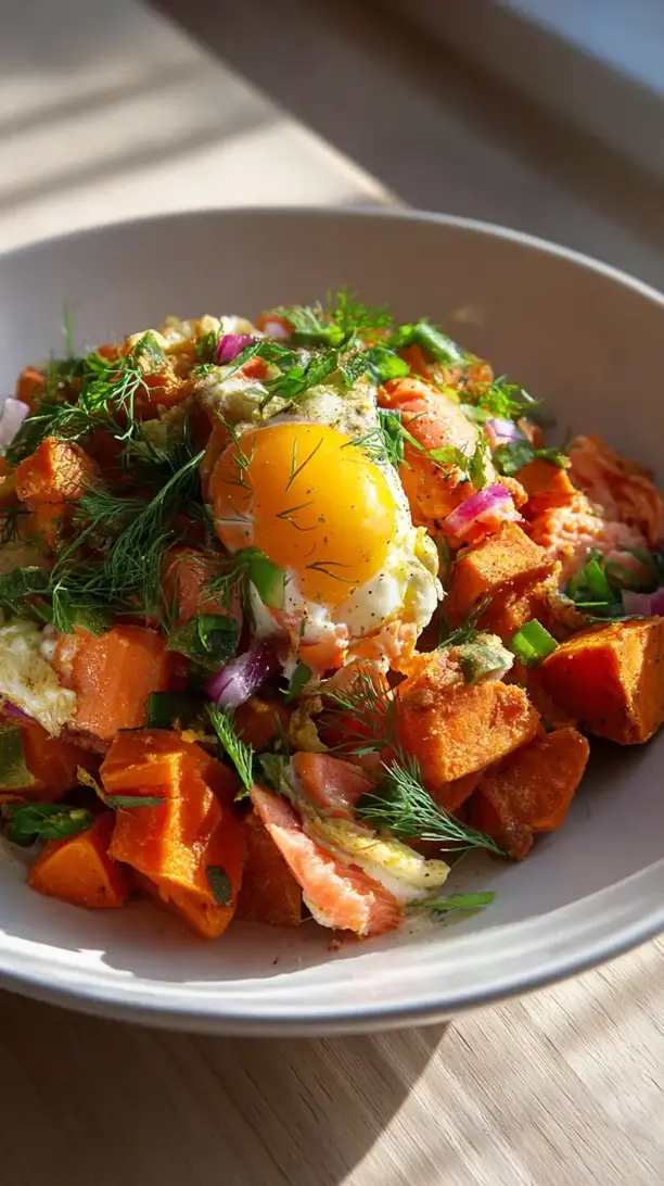 Sweet Potato Salmon Hash