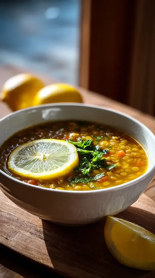 Zesty Lemon Lentil Soup